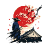 Samurai Under the Crimson Moon