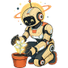 Robot with green thumb