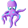 Purple Squid Pop Art