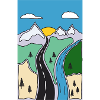 Mountain River Landscape