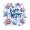 Beach Therapy – Shells & Starfish Design