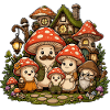 Mushroom Fairytale Forest Family