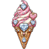 Diamantglitzer Eiscreme