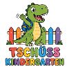 Tschüss Kindergarten – T-Rex mit Rucksack 