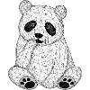 Geometric Panda Net Art