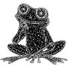 Geometric Frog Wire Art