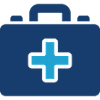 Erste-Hilfe-Kasten Solid-Icon Medizinisches Notfallsymbol