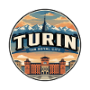 Retro Turin Alps Piazza Castello Badge