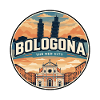 Retro Bologna Piazza Maggiore Badge