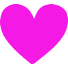 Neon Heart Bright Pink Motif