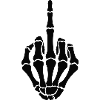 Skull hand_mittelfinger
