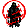 Shadow Warrior with Red Swirl