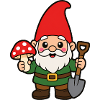 Garten Gnomenheld mit Pilz