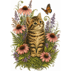 Floral Kitten in Bloom