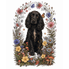 Floral Frame Dog 