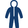 Schützender Overall Solid-Icon Arbeitsanzug-Symbol