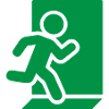 Notausgang Running Man Solid-Safety-Symbol