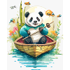Panda Rowing Boat in Bloom