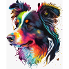 Rainbow Portrait Dog
