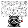 Lustiges Cannabis Waschbär Design