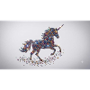 Glitzerndes Einhorn-Mosaik