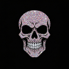 Glittering skull on black