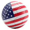 USA FLAG ON A SOCCERBALL