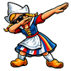 Dabbing Holländerin