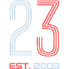 « 23 Est. 2003 » Design d’anniversaire