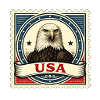 Patriotic Eagle Stamp