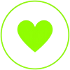 Green Heart Circle | Minimal Heart Design