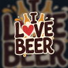 I Love Beer Heart Logo