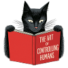 Chat noir lit livre rouge