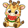 Cute Giraffe Cartoon Kawaii Cookie Enjoy