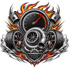Flame Turbo Engine Emblem
