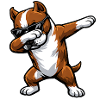 Dabbing American Staffordshire Terrier