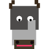 Minimalist Hippo Face