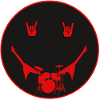 Rocker Drumset Silhouette Hands