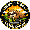 Ich lade Energie Faultier