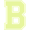 Varsity-style glowing B
