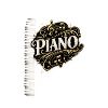 Piano Herz Ornament Musik-Design