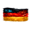 Circuit Tech Neon Fog Drapeau allemand