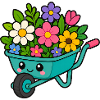 Spring float full of blossoms