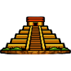 Maya-Pyramide Abendlicht