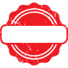 Blank Grunge-Gummistempel-Abzeichen-Vorlagenvektor
