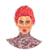 Textured Gloss Red Portrait