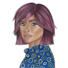 Pop Fashion Violet Portrait