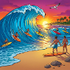 Wave at Sunset Surf