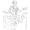 Martin Van Buren Drummer Sketch