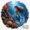 Sirène sous-marine dans le récif